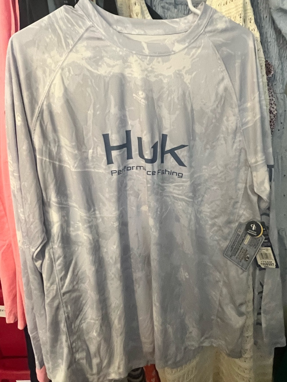 NWT Huk Pursuit Mossy Oak Long Sleeve Fishing Shirt Seagrass Large UPF 50+